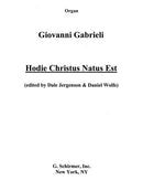 Hodie Christus Natus Est