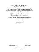 Landmarks of Early American Music, 1760-1800 - Compiled & Arranged by R.F.Goldman and Roger Smith