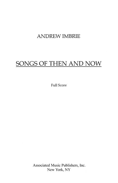 Songs of Then and Now
