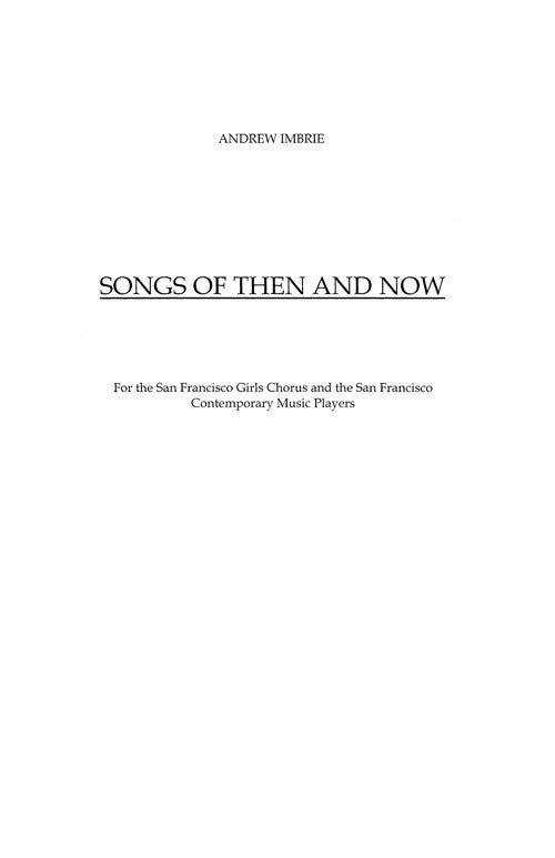 Songs of Then and Now