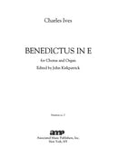 Benedictus in E - “Blessed be the Lord God of Israel”