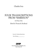 Four Transcriptions from ‘Emerson’