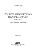 Four Transcriptions from ‘Emerson’