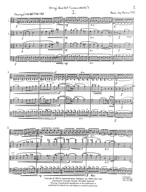 String Quartet No. 1, "Musica Celestis"