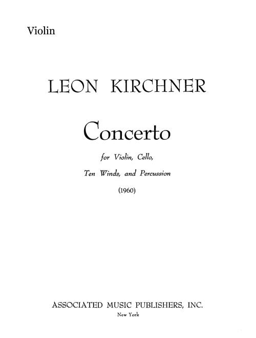 Concerto for Violin, Violoncello, 10 Winds, and Percussion - solo part (violin)