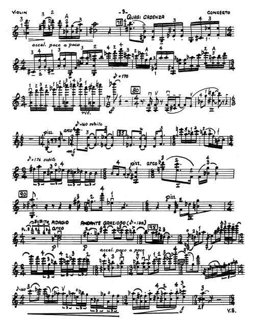 Concerto for Violin, Violoncello, 10 Winds, and Percussion - solo part (violin)