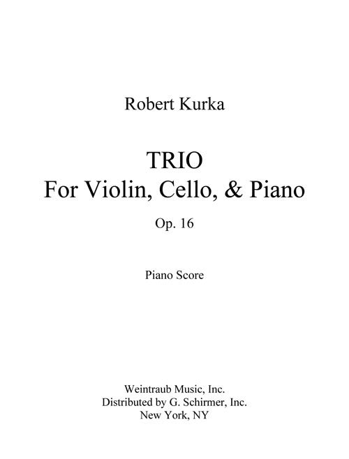 Piano Trio, Op. 16