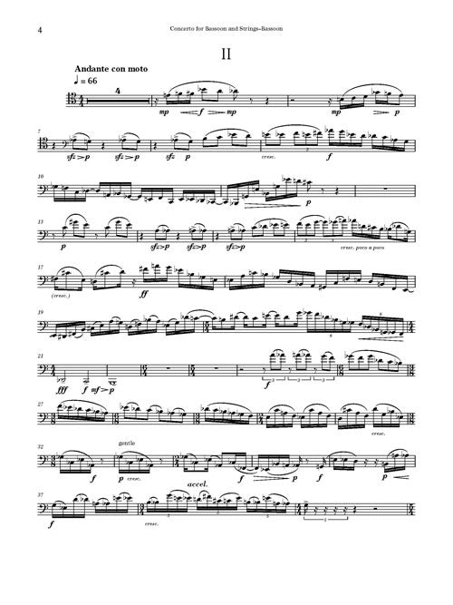 Concerto for Bassoon - solo part (bassoon)