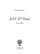 July Thirtieth “Dawn”