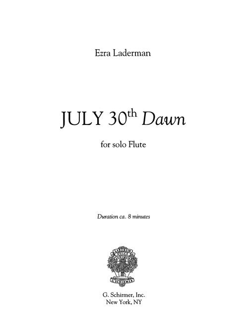 July Thirtieth “Dawn”