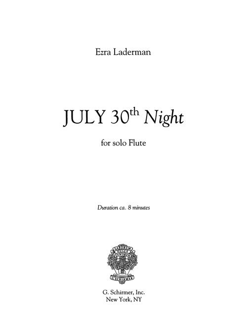 July Thirtieth “Night”