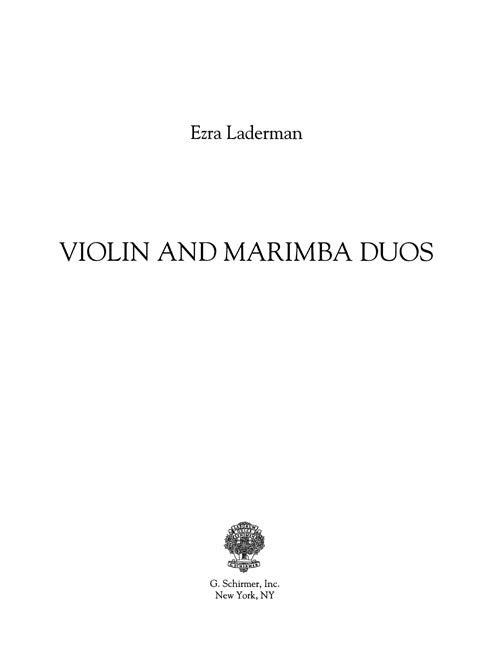 Violin and Marimba Duos