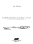 Three Variations for Violoncello and Piano