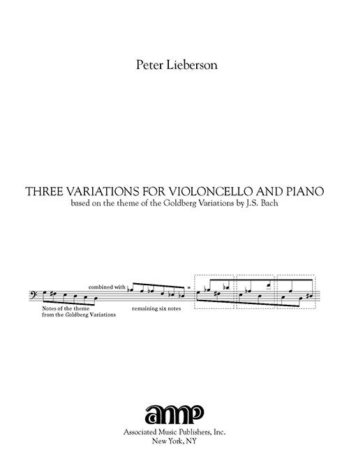 Three Variations for Violoncello and Piano