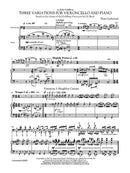 Three Variations for Violoncello and Piano