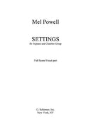 Settings for Soprano and Chamber Group