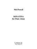 Sonatina for Flute Alone