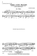 Three Latin Prayers solo voice or women's unison choir or men's unison choir