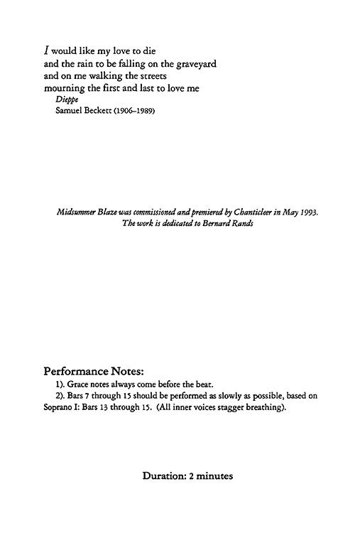 Midsummer Blaze (alleluia)