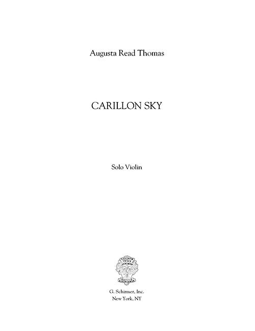 Carillon Sky (violin version) - solo part (violin)