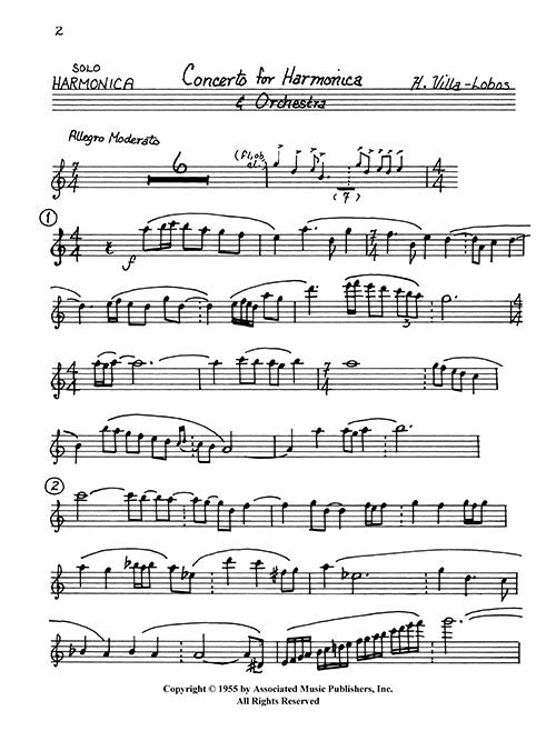 Concerto for Harmonica - solo part (harmonica)