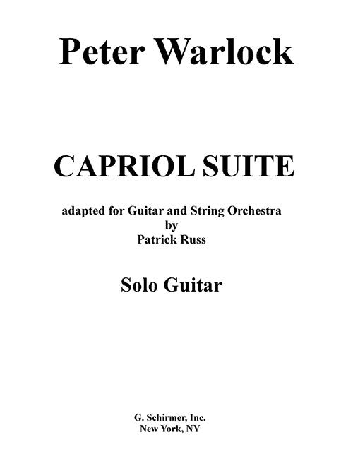 Capriol Suite, for Guitar and String Orchestra