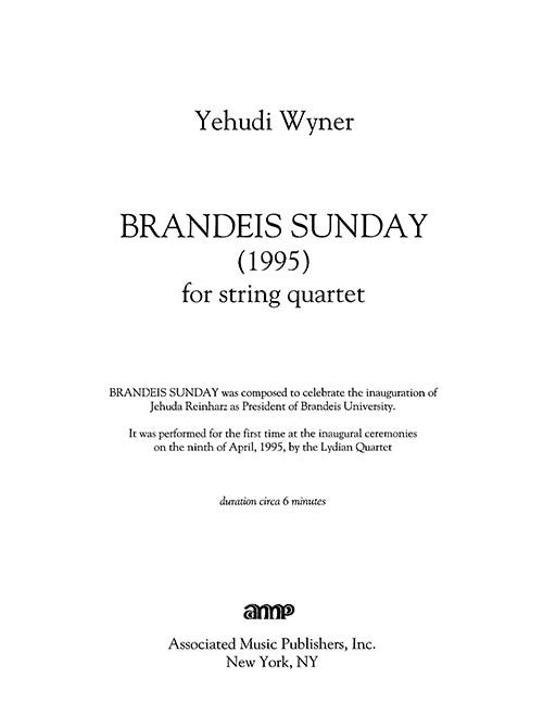 Brandeis Sunday