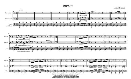 Impact for cello and two percussoin