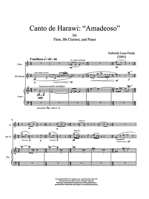 Canto de Harawi: “Amadeoso” - Digital (Not Printable)