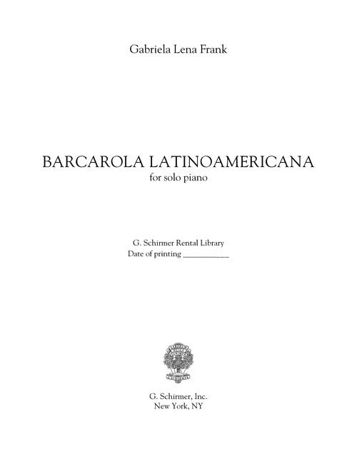 Barcarola Latinamericana