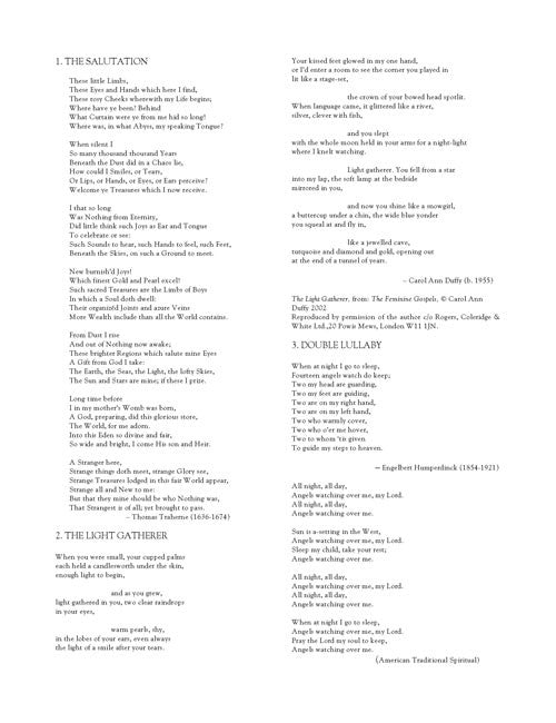 Two Awakenings and a Double Lullaby