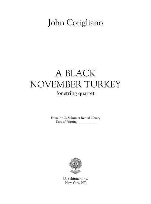 A Black November Turkey