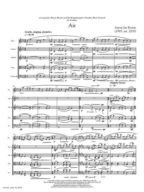Air (for Flute and String Quartet)