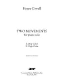 Two Movements (Deep Color and High Color) - I. Deep Color , II. High Color