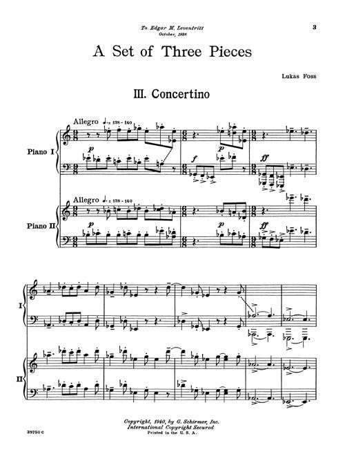 Concertino from “A Set of Three Pieces”