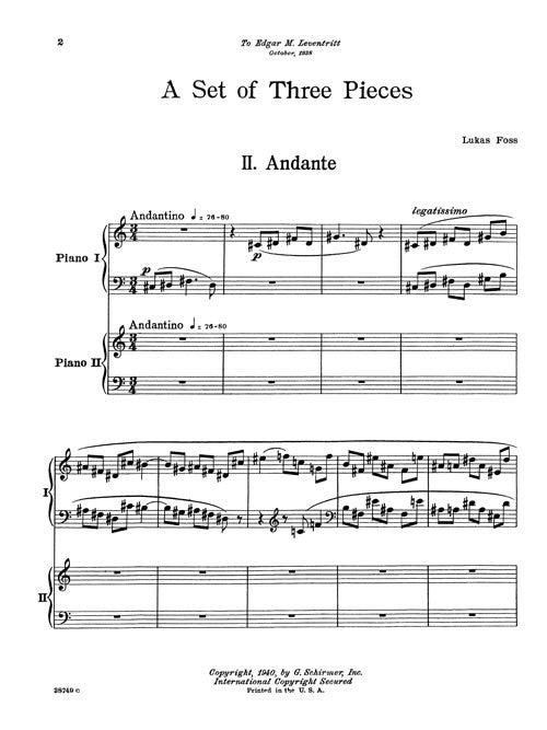 Andante from “A Set of Three Pieces” - Digital (Not Printable)