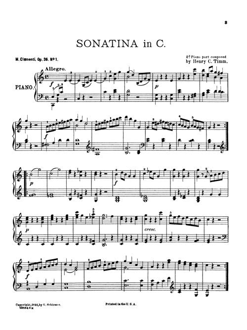 Second Piano Parts to Six Sonatinas, Book 1