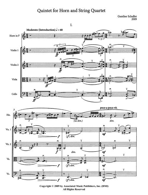 Quintet for Horn and String Quartet
