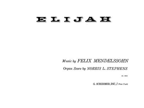 Elijah (organ score)