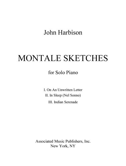 Montale Sketches (complete)
