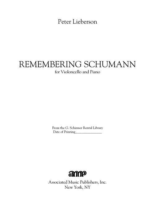 Remebering Schumann