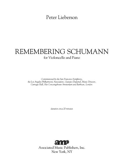Remebering Schumann