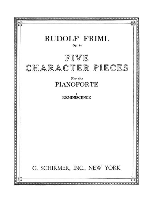Reminiscence, from Five Character Pieces