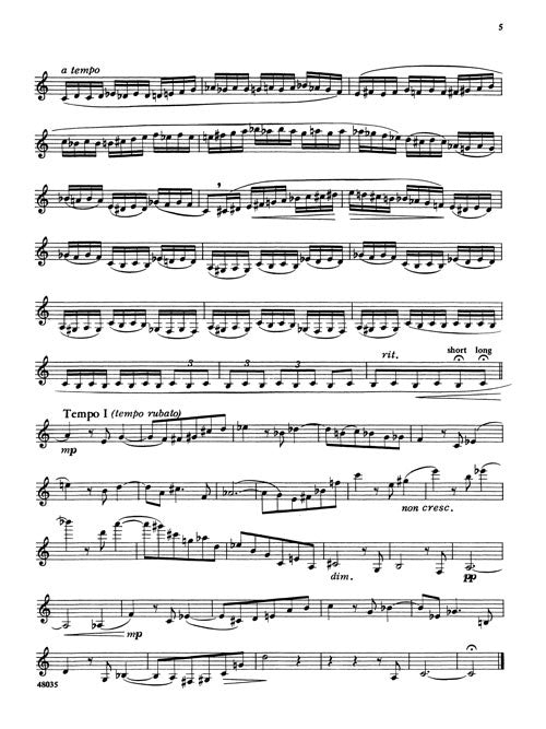 Five Pieces for Solo Clarinet