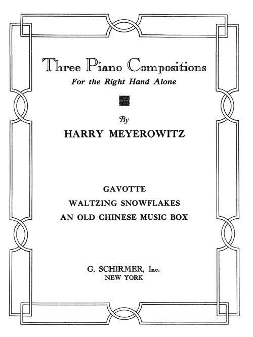 Three Piano Compositions for the Right Hand Alone