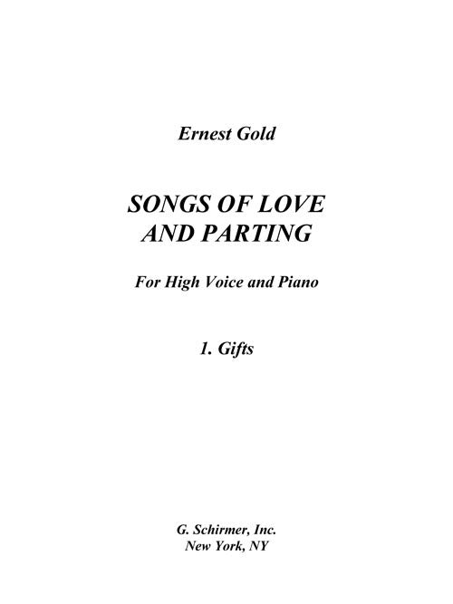 Gifts (from “Songs of Love and Parting”)