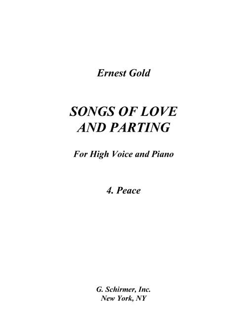 Peace (from “Songs of Love and Parting”)
