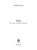 Trio (for Violin, Violoncello and Piano) (2009)