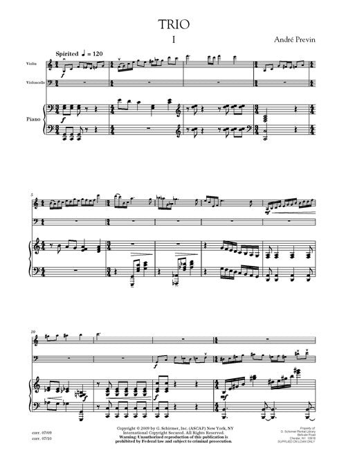 Trio (for Violin, Violoncello and Piano) (2009)