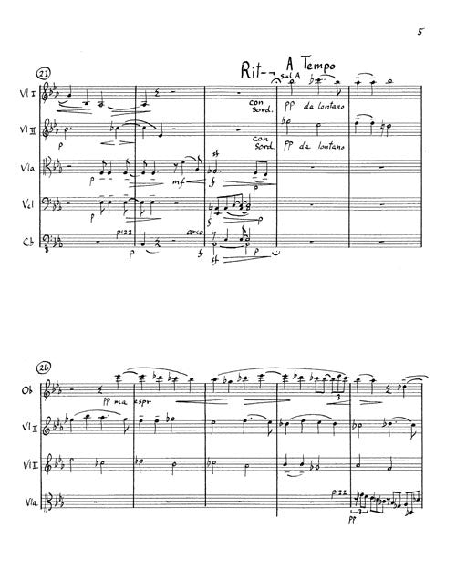 Adagio in E-Flat - for Oboe, String Quartet and Bass